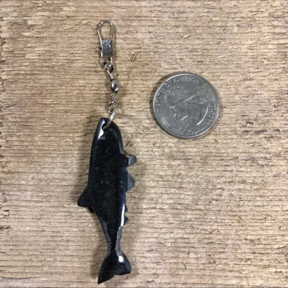 Onyx Shark Fisherman's Necklace Pendant